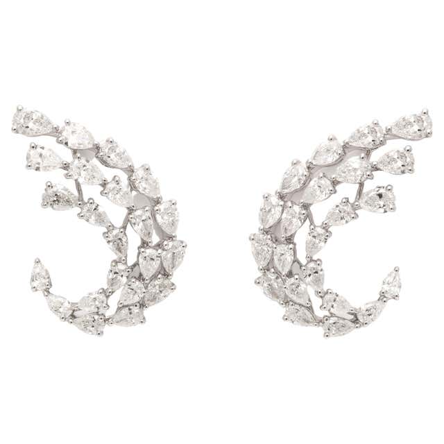Marquise Diamond Swirl Earring For Sale at 1stDibs