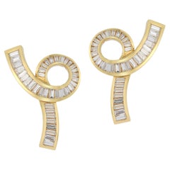 Vintage Diamond Swirl Earrings