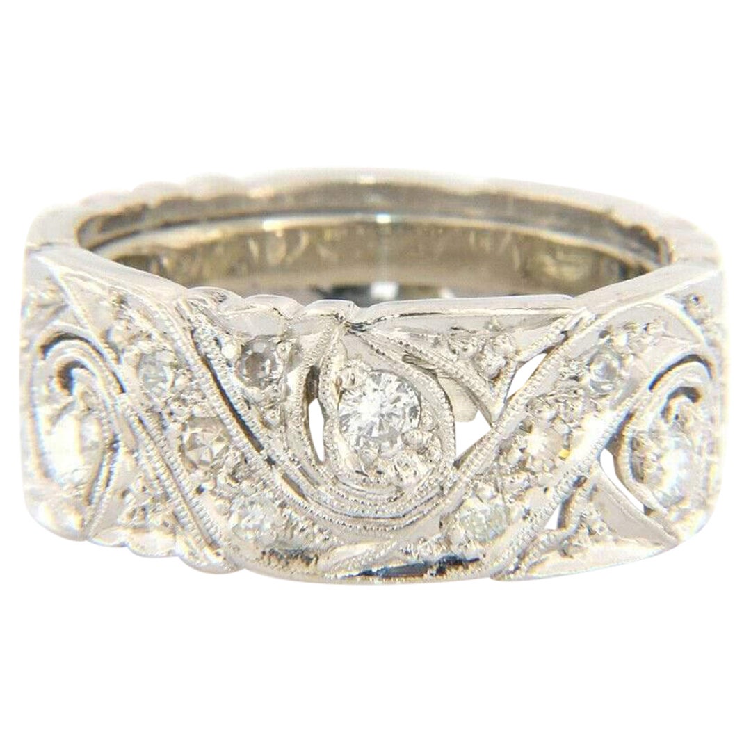Diamant Wirbel Ewigkeitsring aus Platin im Angebot