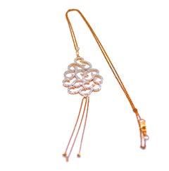 Diamant-Halskette mit Wirbel-Lariat