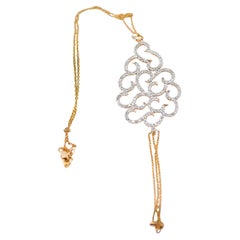 Used Diamond Swirl Lariat Necklace