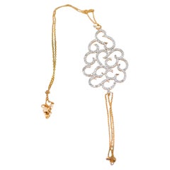 Diamant-Halskette mit Wirbel-Lariat
