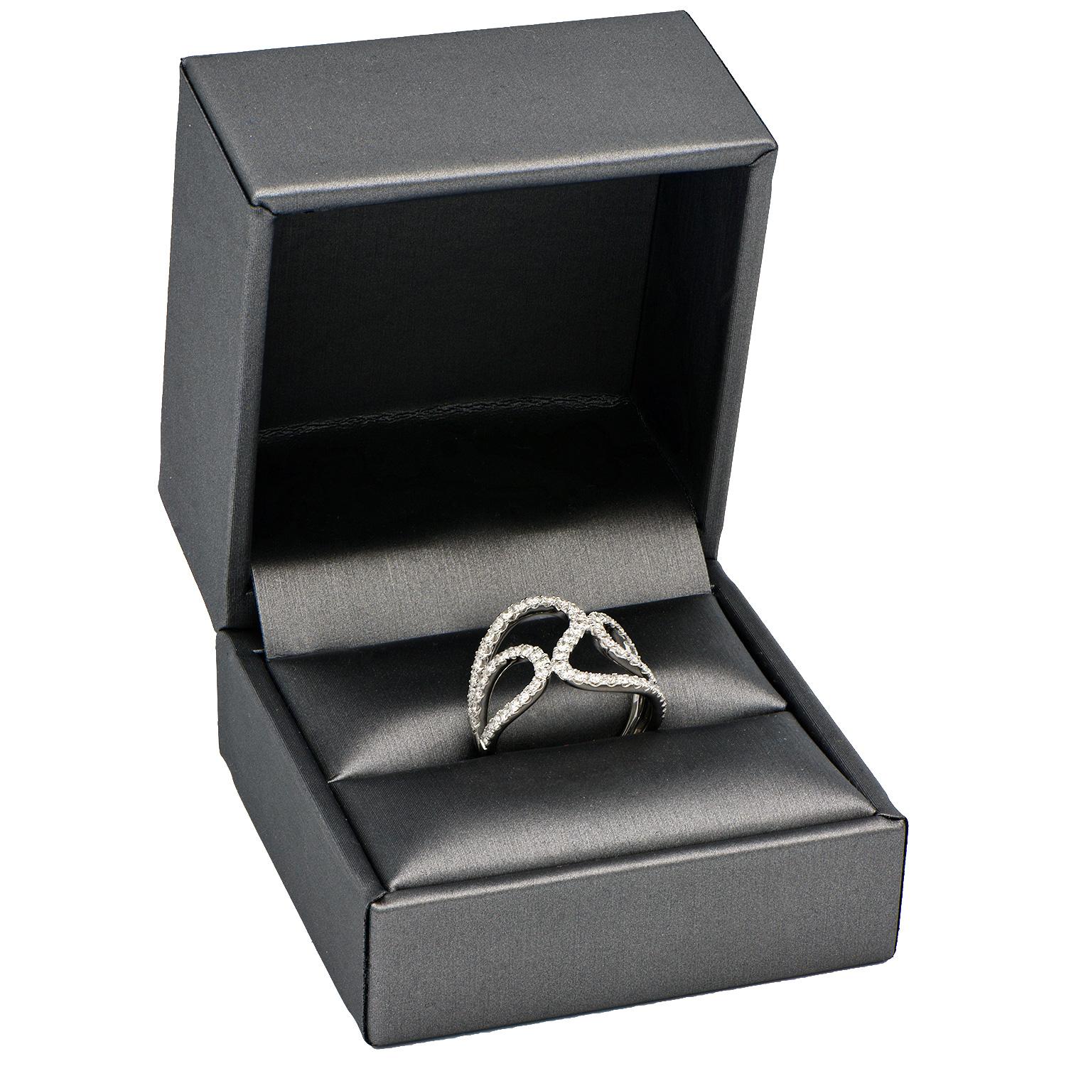 Round Cut Diamond Swirl Ring For Sale