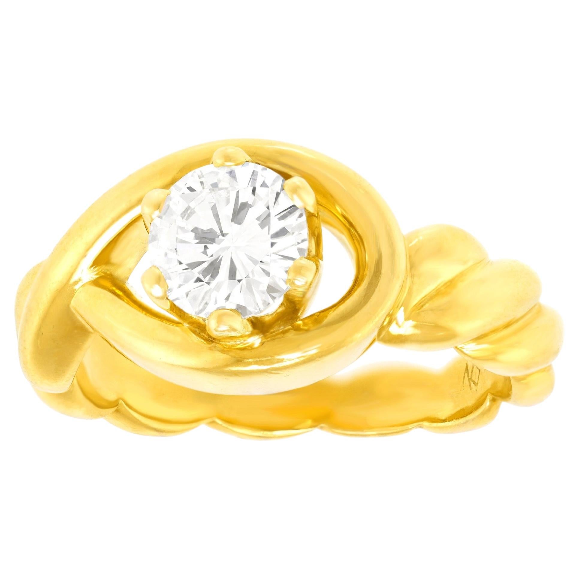 Diamant Schweizer Modern Ring im Angebot
