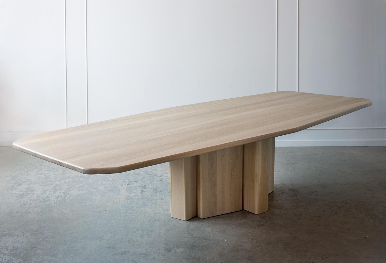 Modern Diamond Table (11 feet) in White Oak by Simon Johns For Sale