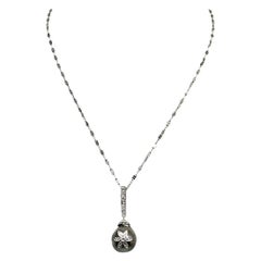 Collana di diamanti e perle tahitiane in oro 18k certificato