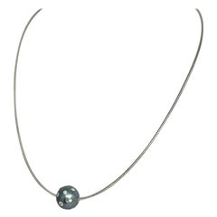 Diamant Tahiti-Südseeperlenkette 14 Karat Gold mit Diamant 0,5 TCW 14 Karat Gold zertifiziert