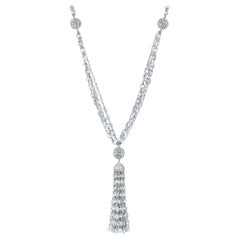 Diamant-Halskette mit Quaste, 53,94 Karat