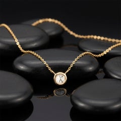Diamond Taurus 14K (or 18k upon request) Yellow Gold Zodiac Necklace