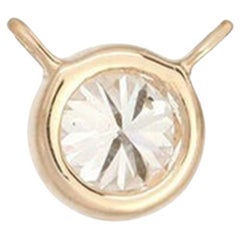 Diamond Taurus 14K (or 18k upon request) Yellow Gold Zodiac Necklace