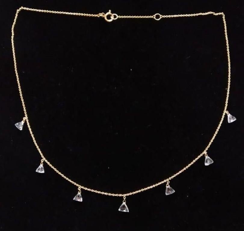 Edwardian PANIM 18 Karat Diamond Taviz Choker Necklace in 18K White Gold For Sale