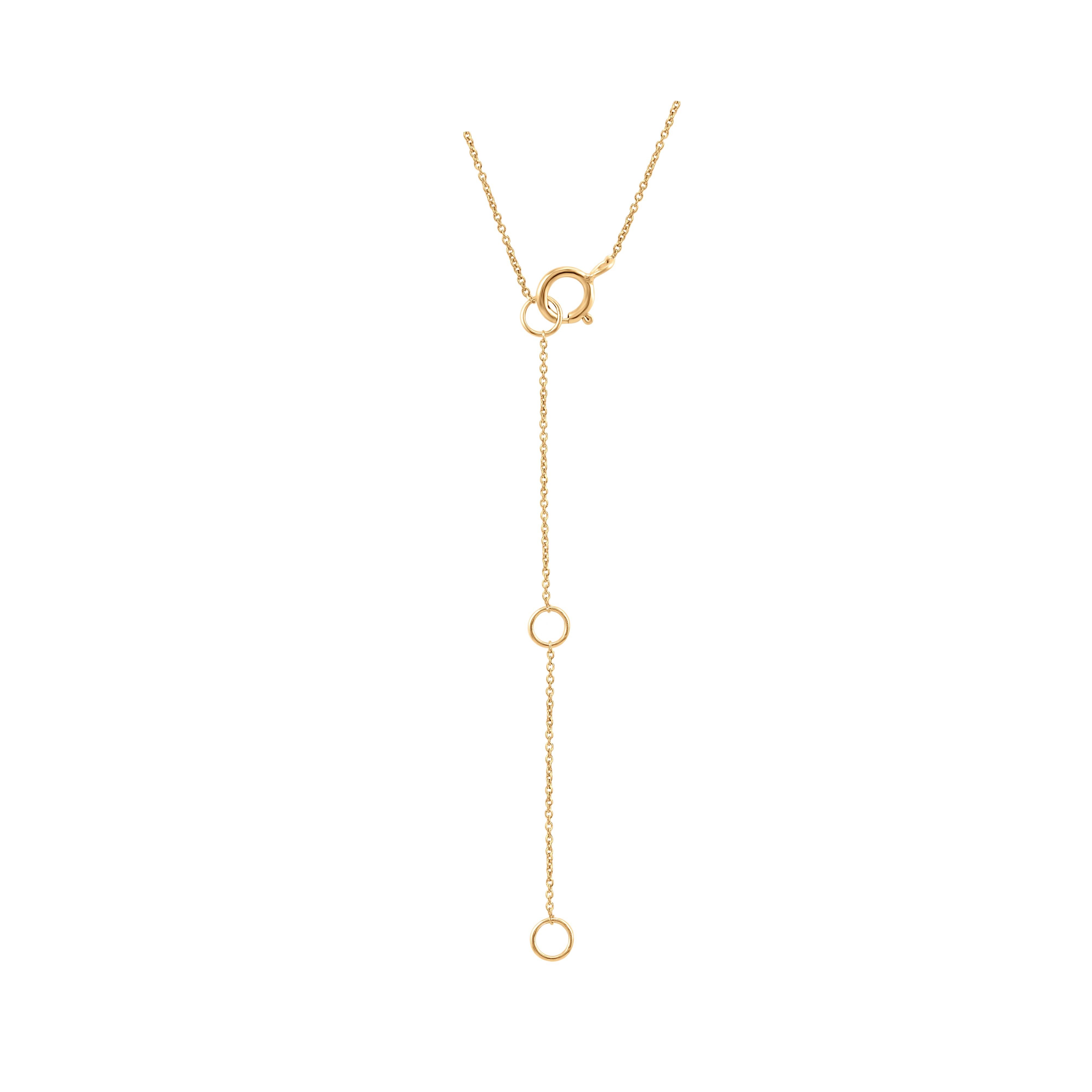 Women's Luxle Diamond Tear Drop Pendant Necklace in 18K Yellow Gold