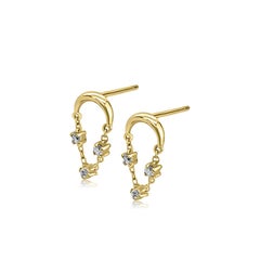 Diamond Teardrop Stud Earrings