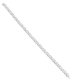 Bracelet tennis alternant avec diamants taille émeraude et diamants ronds