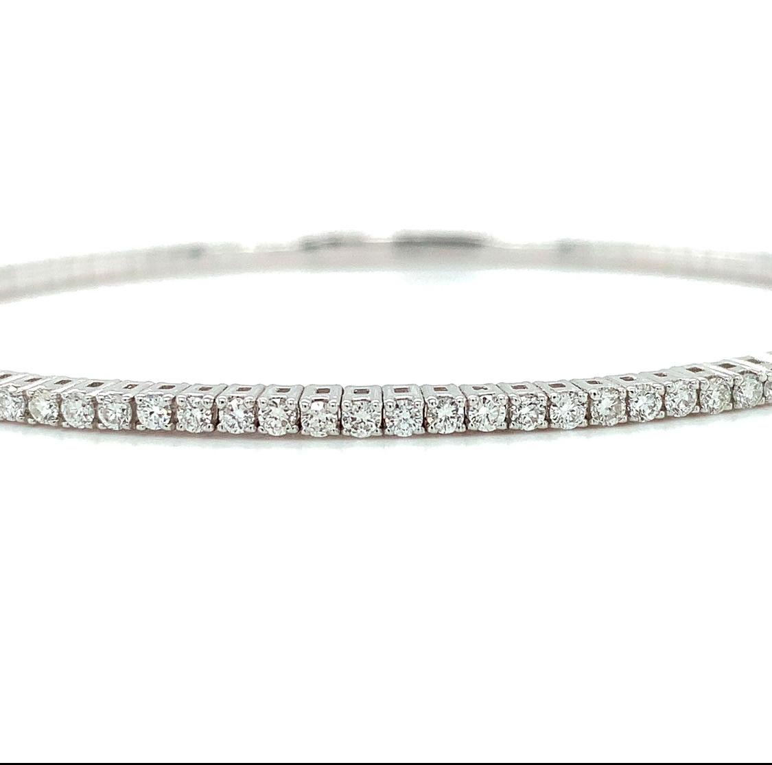 Pulsera brazalete tenis diamantes oro blanco 18k en Nuevo estado para la venta en London, GB