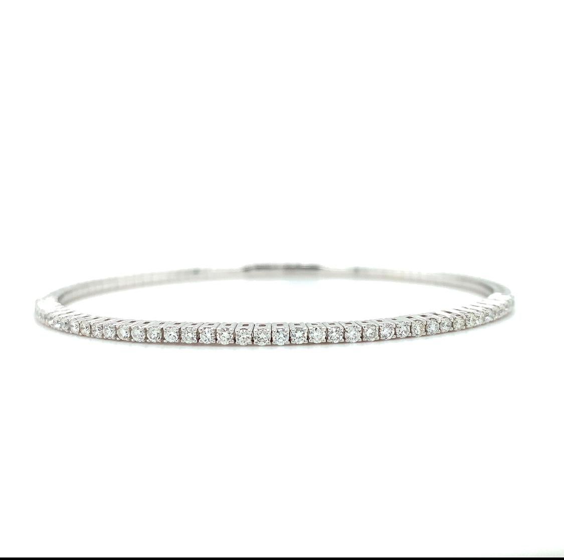 Femenino o masculino Pulsera brazalete tenis diamantes oro blanco 18k en venta