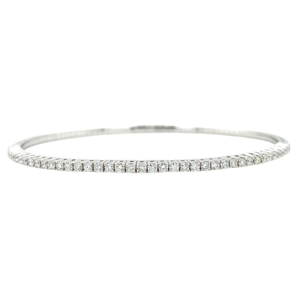 Bracciale tennis con diamanti in oro bianco 18 carati