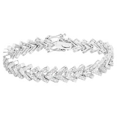 Diamond Tennis Bracelet 0.88 Carats Sterling Silver