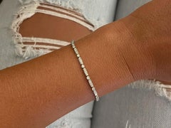 Diamond Tennis Bracelet 0.95 Ct in 18k White Gold