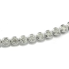 Diamond Tennis Bracelet 10.81 ct 18Kt White Gold 28 white diamonds high carat