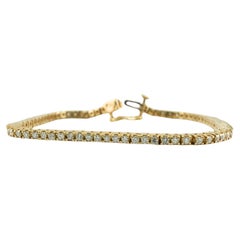 Bracelet tennis en or 14 carats avec étiquette TDW de 2,02 diamants naturels 5685 $