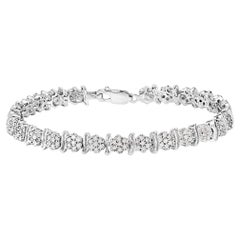 Diamond Tennis Bracelet 1.78 Carats Sterling Silver