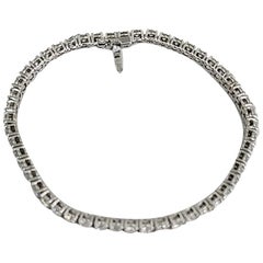 Diamond Tennis Bracelet 18 Carat Gold 4.95 Carat Diamond