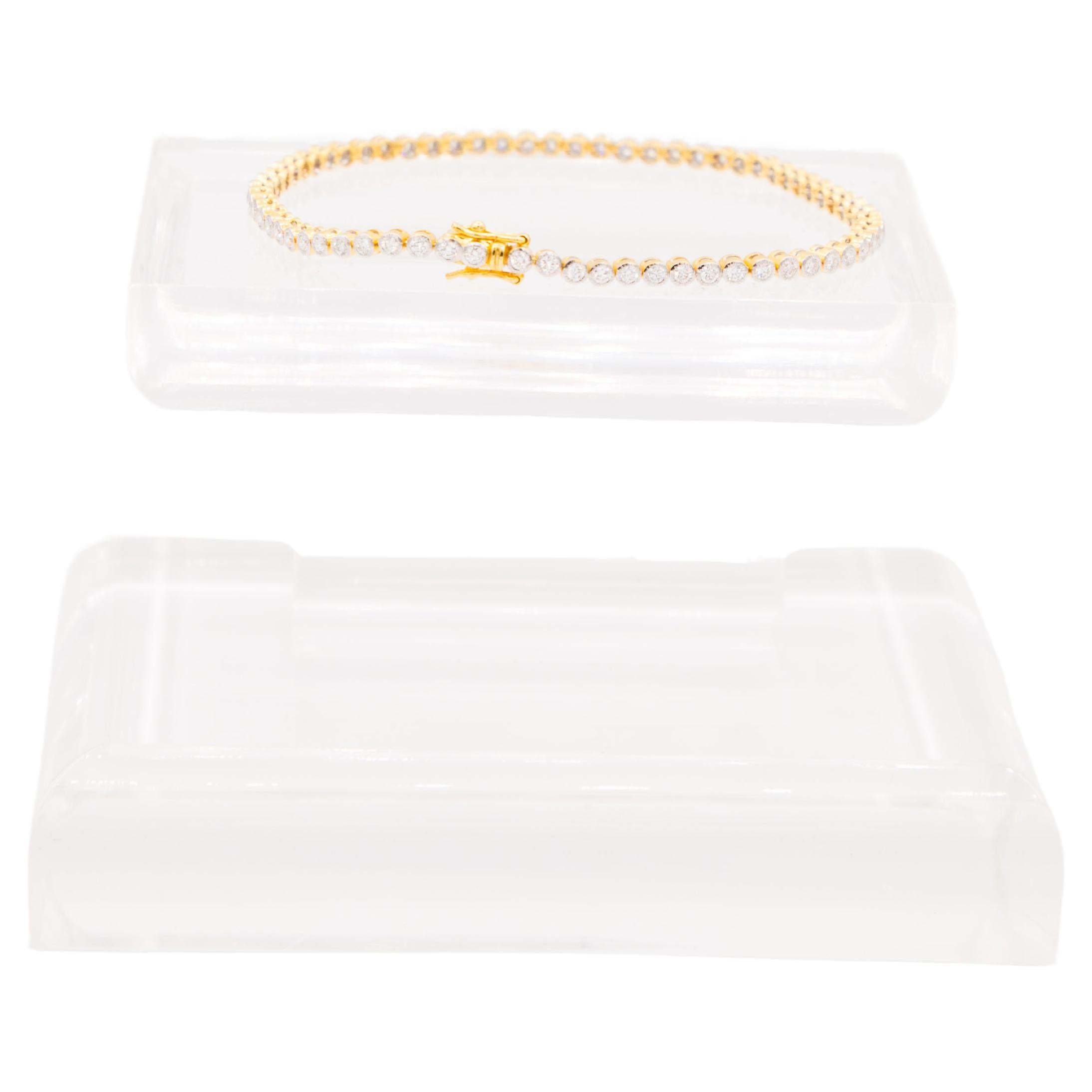 Diamant-Tennisarmband 18 k Gold