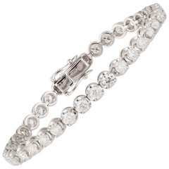 Diamond Tennis Bracelet 18 Karat White Gold Diamond 6.60 Carat/36 Pieces
