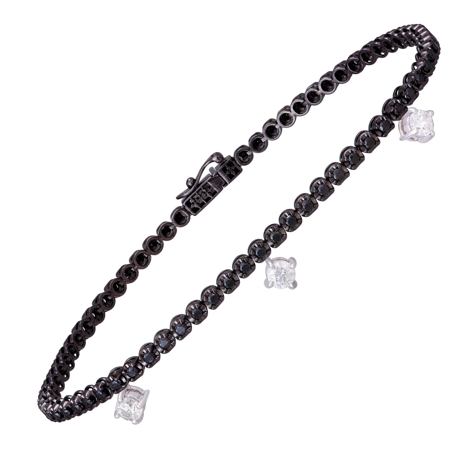 black diamond tennis bracelet men