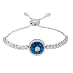 Diamond Tennis Bracelet 18 Karat White Gold Diamond 0.96 Carat/51 Pcs