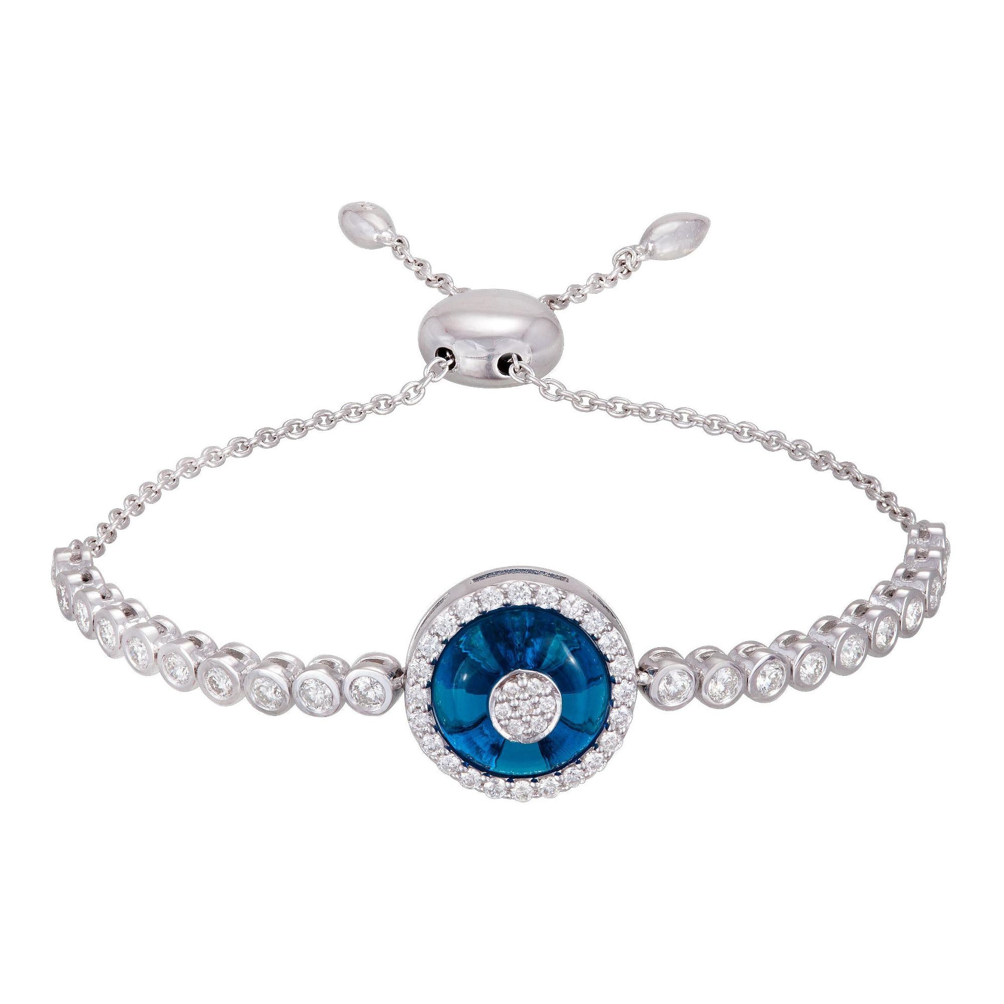 Pulsera Tenis Diamantes Oro Blanco 18k Diamante 0.96 Cts/51 Piezas