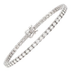 Diamond Tennis Bracelet 18K White Gold Diamond 1.45 Cts/56 Pcs