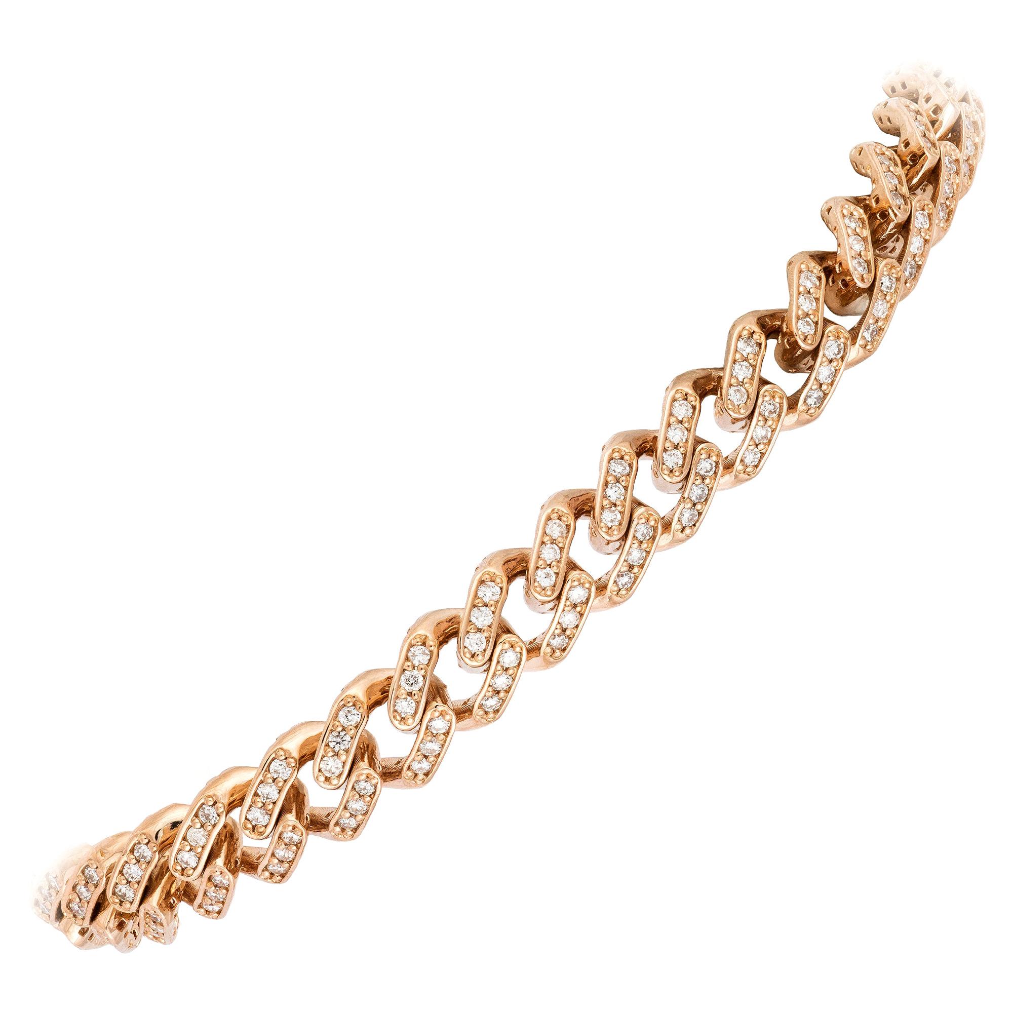 Diamant-Tennisarmband, Diamant 1,99 Karat/208 Karat, 18k Weißgold