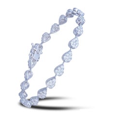 Diamond Tennis Bracelet 18 Karat White Gold Diamond 2.50 Carat/140 Pcs