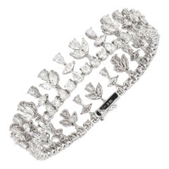 Diamond Tennis Bracelet 18K White Gold Diamond 2.64 Cts/26 Pcs MQ 3.93 Cts