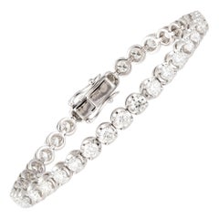 Retro Diamond Tennis Bracelet 18k White Gold Diamond 6.60 Cts/36 Pcs