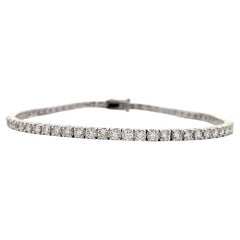 Diamond tennis bracelet 18k white gold eternity
