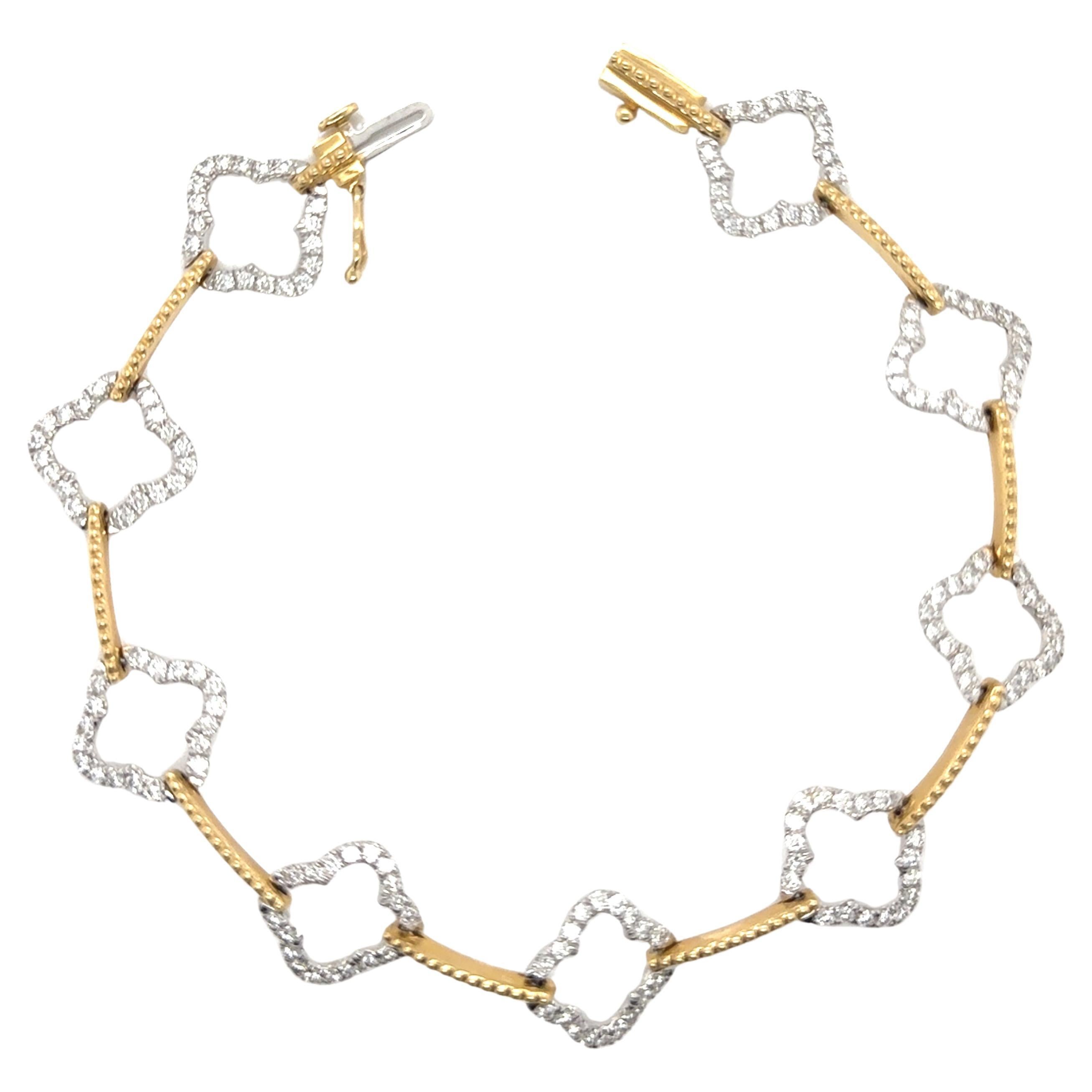 Diamond Tennis Bracelet 2 Carat 14K Two-Tone Gold 8 Inch 2ct MSRP $5, 900