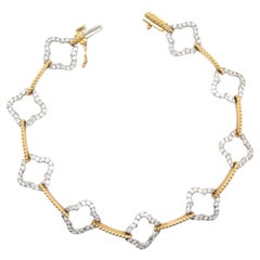 Diamant-Tennisarmband 2 Karat 14K zweifarbiges Gold 8 Zoll 2ct MSRP $5. 900