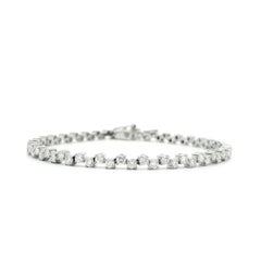 Diamond Tennis Bracelet 2.94 Carats in 18K White Gold