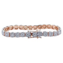 Bracelet tennis en diamants de 4,19 carats