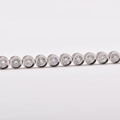 Diamond Tennis Bracelet 4.23 Carat Bezel Set