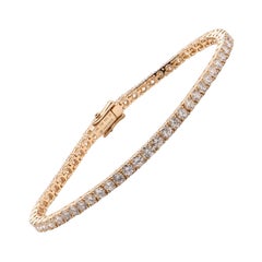 Diamond Tennis Bracelet 5.16 Carat in 18 Carat Yellow Gold