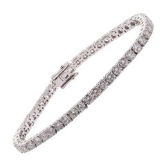 Diamond Tennis Bracelet 6.75 Carat in 18 Carat White Gold