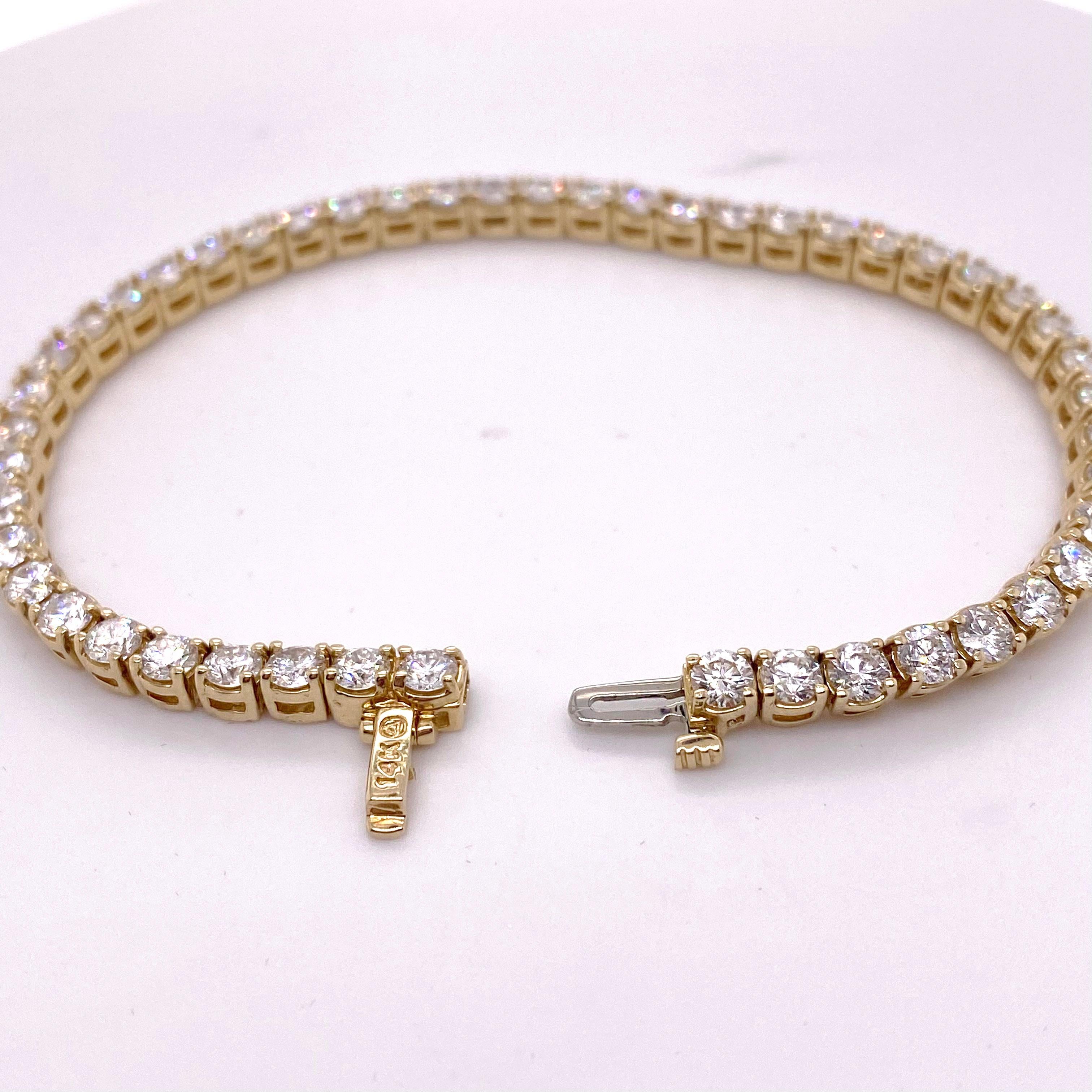 Bracelet de tennis en diamant, bracelet en diamant de 7 carats, bracelet de tennis à 4 branches 7 ct Neuf - En vente à Austin, TX