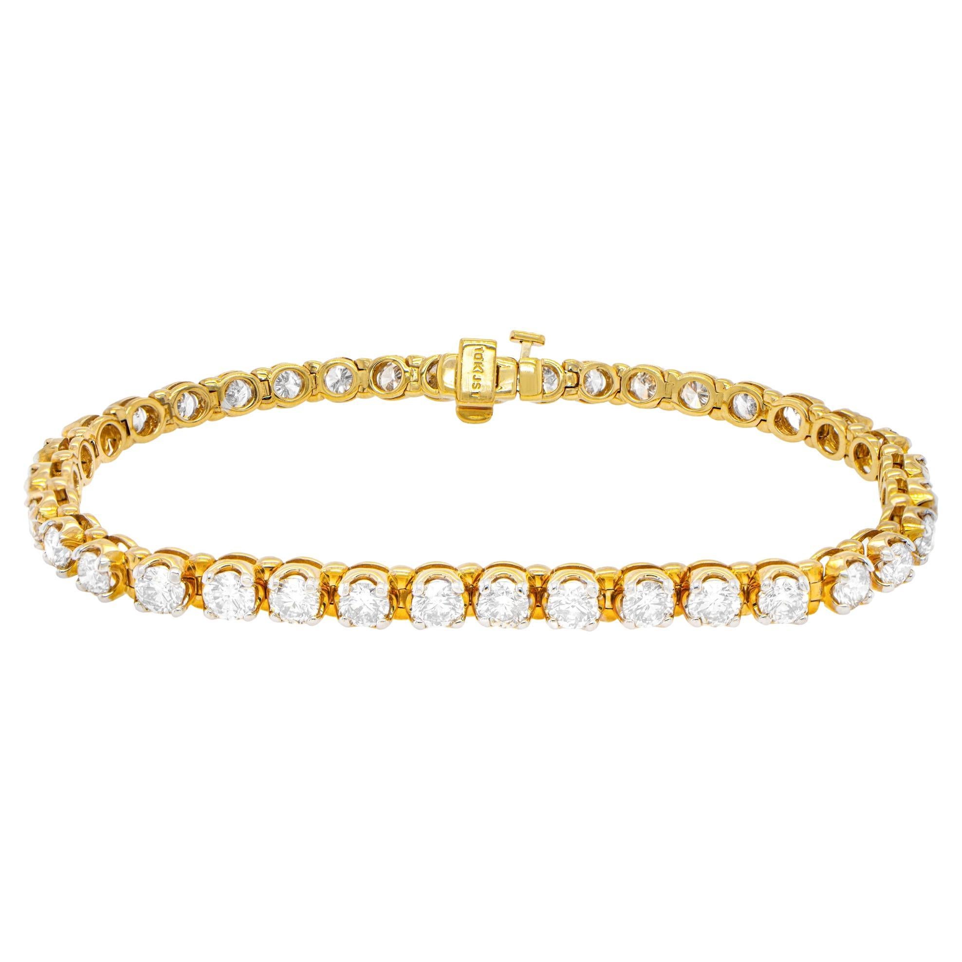GIA Certified 23.65 Carat Total Weight Heart Shape Tennis Bracelet at