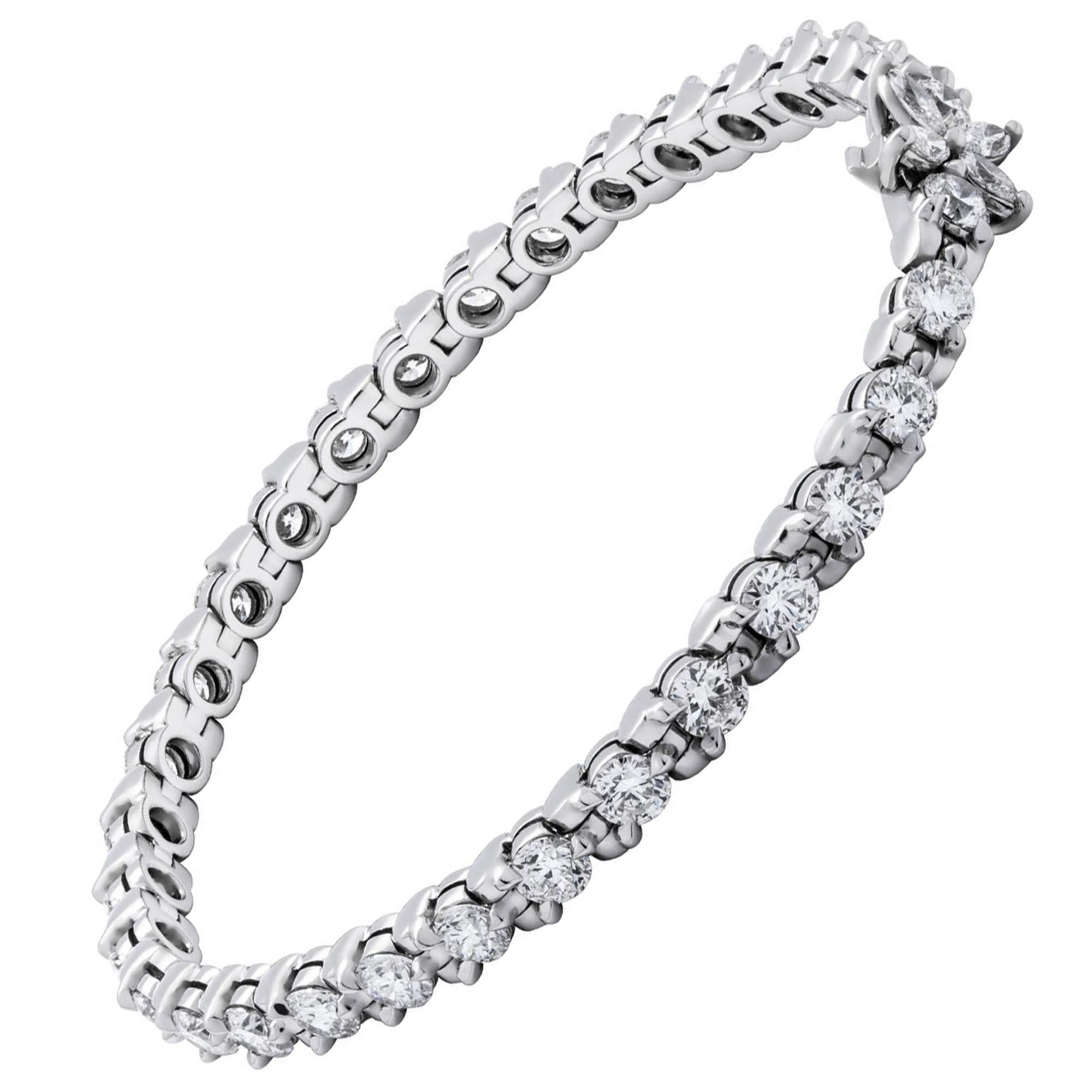 Diamond Tennis Bracelet 8.13 Carat For Sale