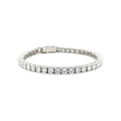 Diamond Tennis Bracelet 8.16 Carat G Color VS2 Set in 18 Karat White Gold