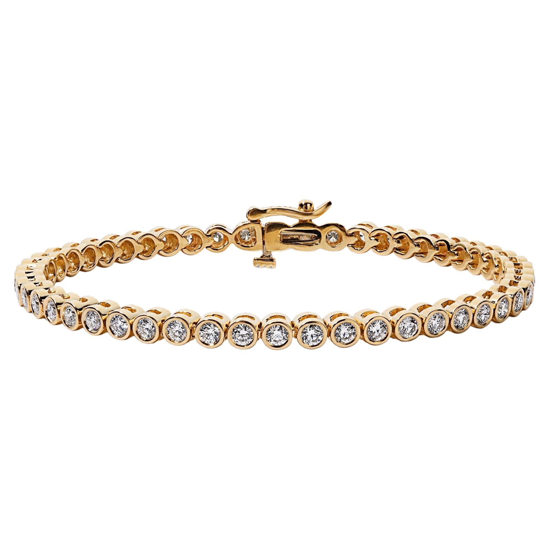 Bracelet tennis serti de diamants, 2 carats en vente